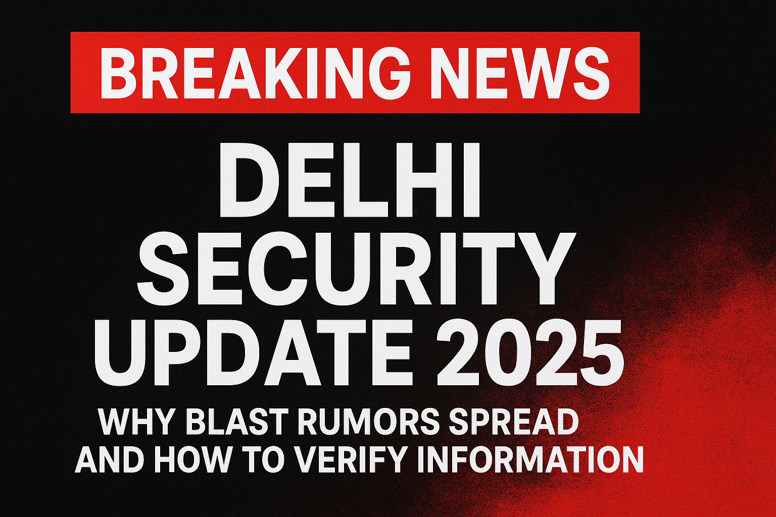Latest update Delhi Blast 2025: Why Blast Rumors Spread and How to Verify Information